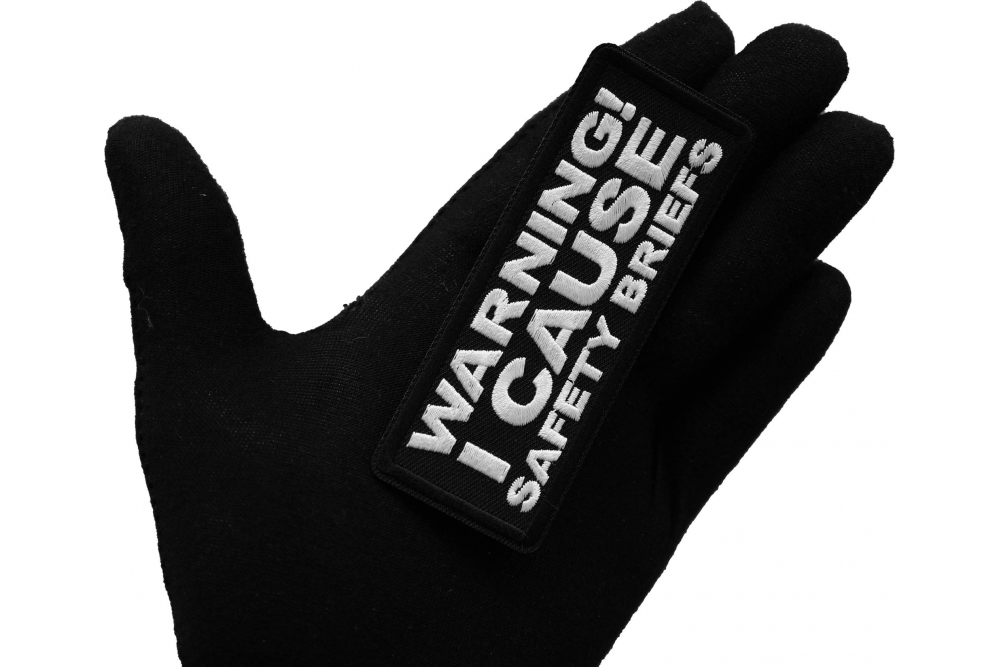 Warning I cause Safety Briefs Patch, Funny Saying Patches by Ivamis Patches