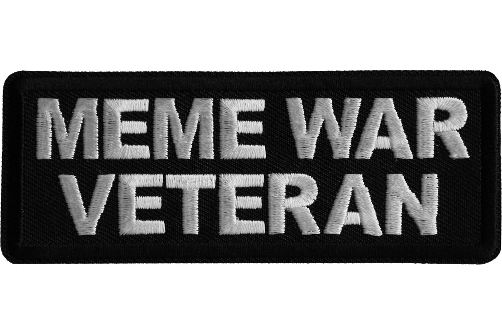 Meme War Veteran Iron on Patch Iron on Funny Patches by Ivamis Patches