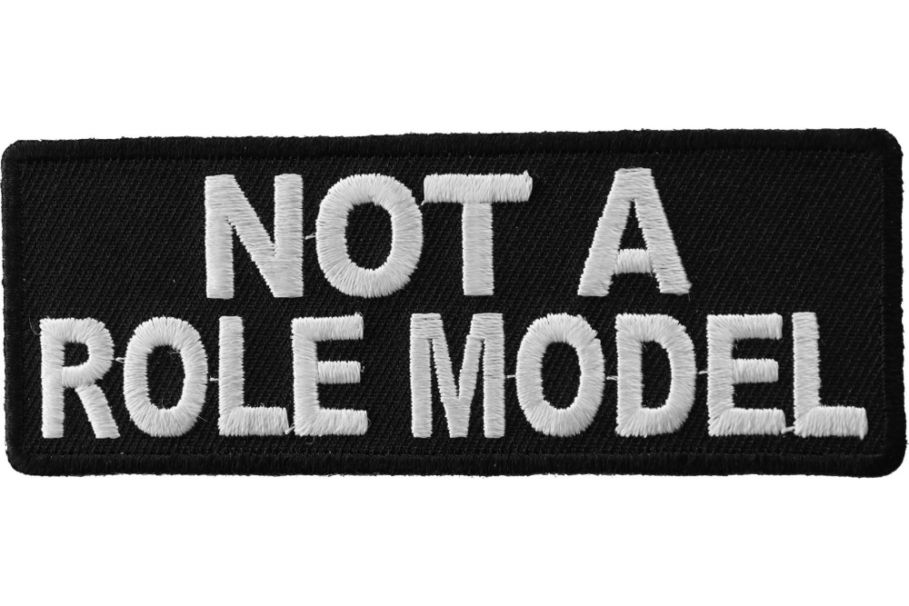 Not A Role Model Funny Iron On Patch | Embroidered Patches by Ivamis ...