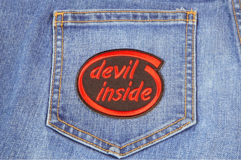 Devil Inside Funny Iron on Patch