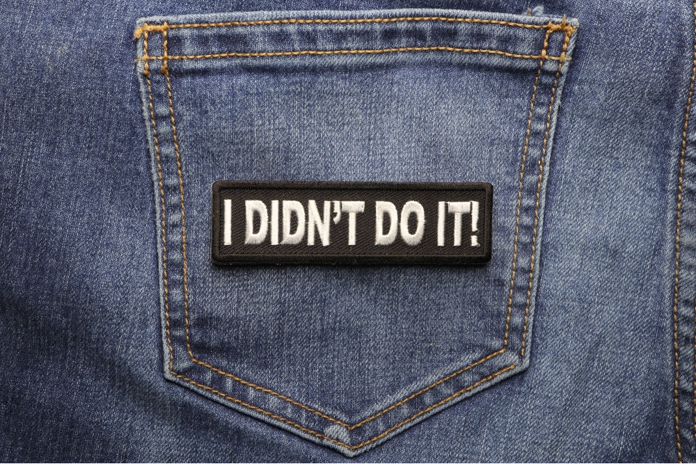 I Didn't Do It Funny Iron on Patch Iron on Funny Patches by Ivamis Patches