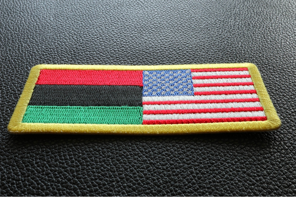 African American Iron On Flag Patch Embroidered Patches by Ivamis Patches