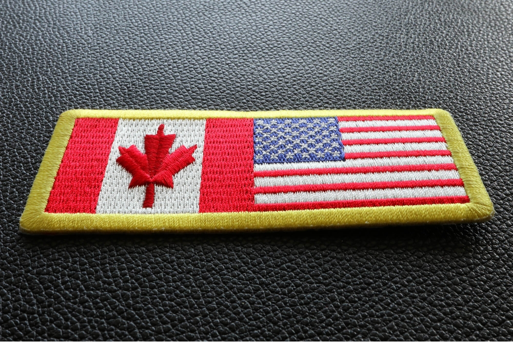 Iron On USA Canada Flag Patch | Embroidered Patches by Ivamis Patches