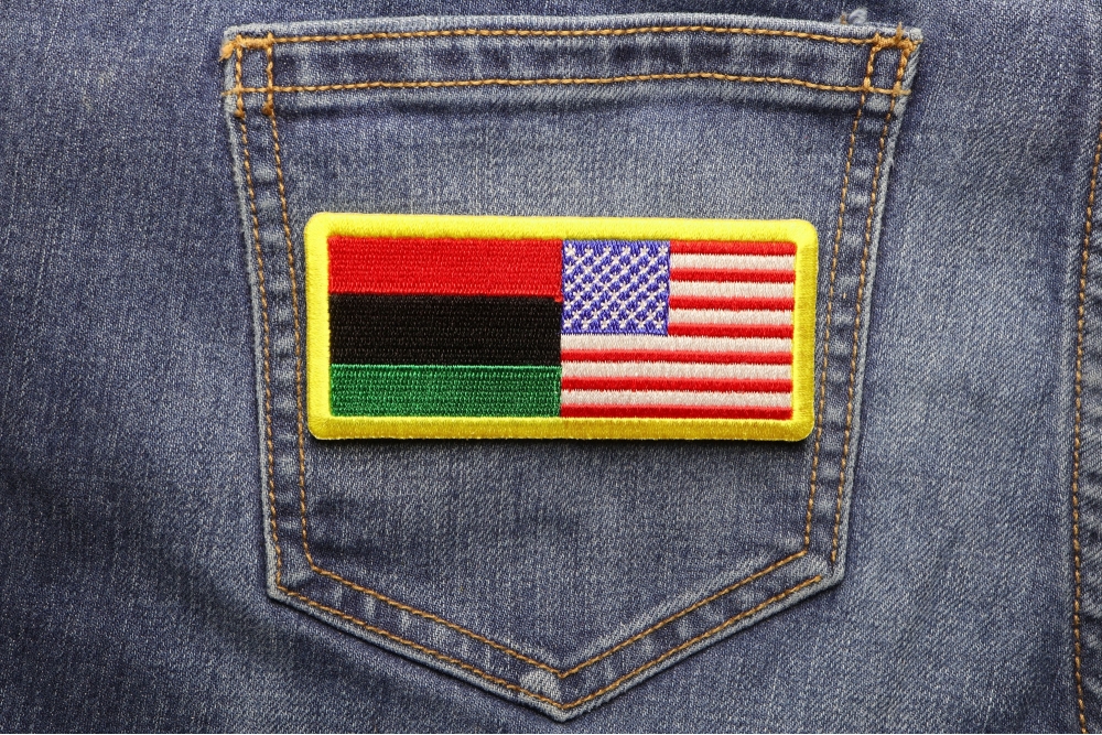 African American Iron On Flag Patch Embroidered Patches by Ivamis Patches
