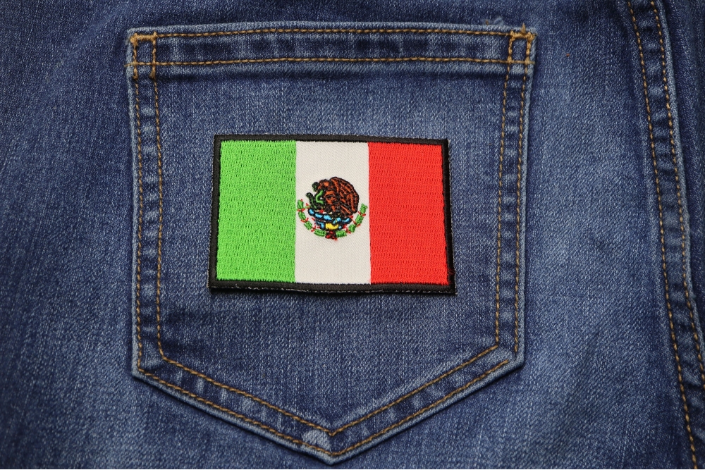 Mexico Flag Iron On Patch - 100% Embroidered - 2 sizes