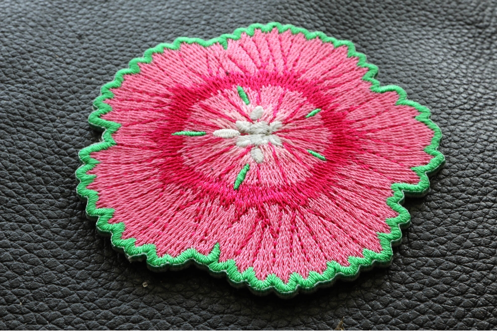 Pink and Green Flower Patch by Ivamis Patches