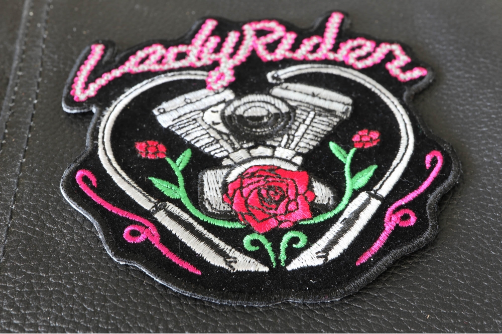 Lady Rider Motorcycle Patch for Sewing or Ironing on to Clothes by ...