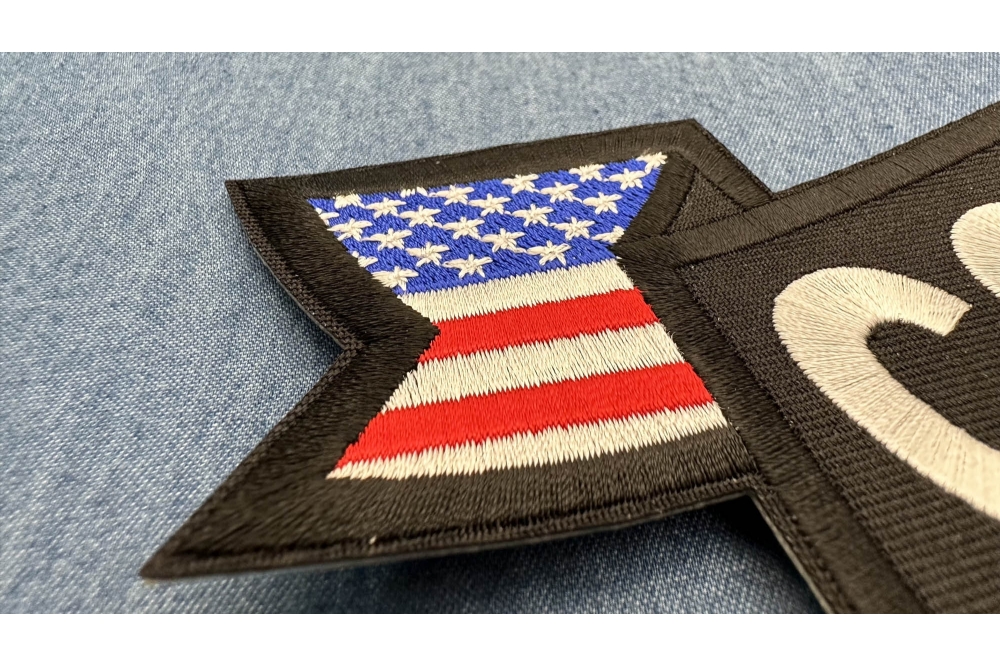Combat Vet Patch, US Flag Large Rocker Patch by Ivamis Patches