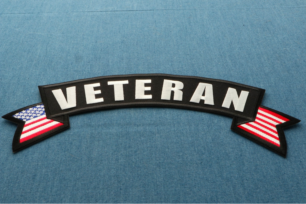 Veteran Patch - Sew on Upper Back of Jackets by Ivamis Patches