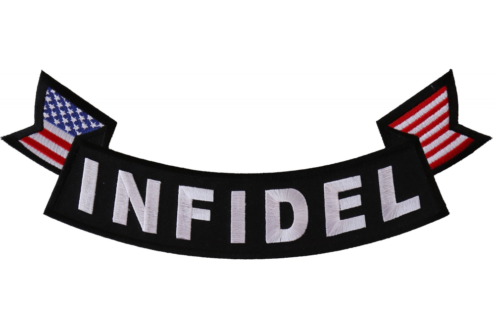 Infidel Patch, US Flag Large Rocker Patch by Ivamis Patches