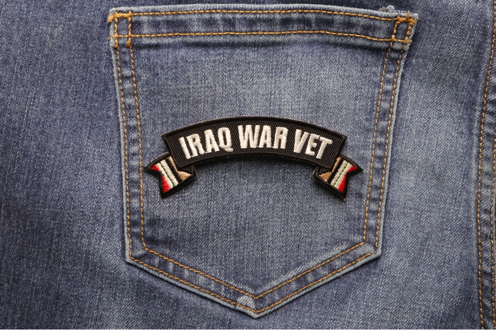Iraq War Vet Ribbon Small Rocker | US Military Veteran Patches by ...