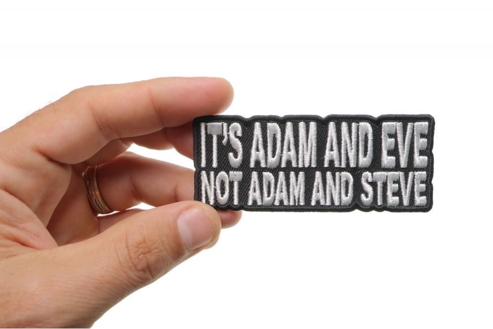 Its Adam And Eve Not Adam And Steve Movie shown on hand for size comparison