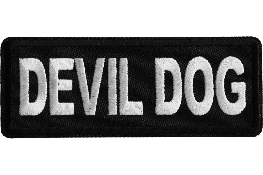 Devil Dog Iron on Patch Iron on Offensive Patches by Ivamis Patches