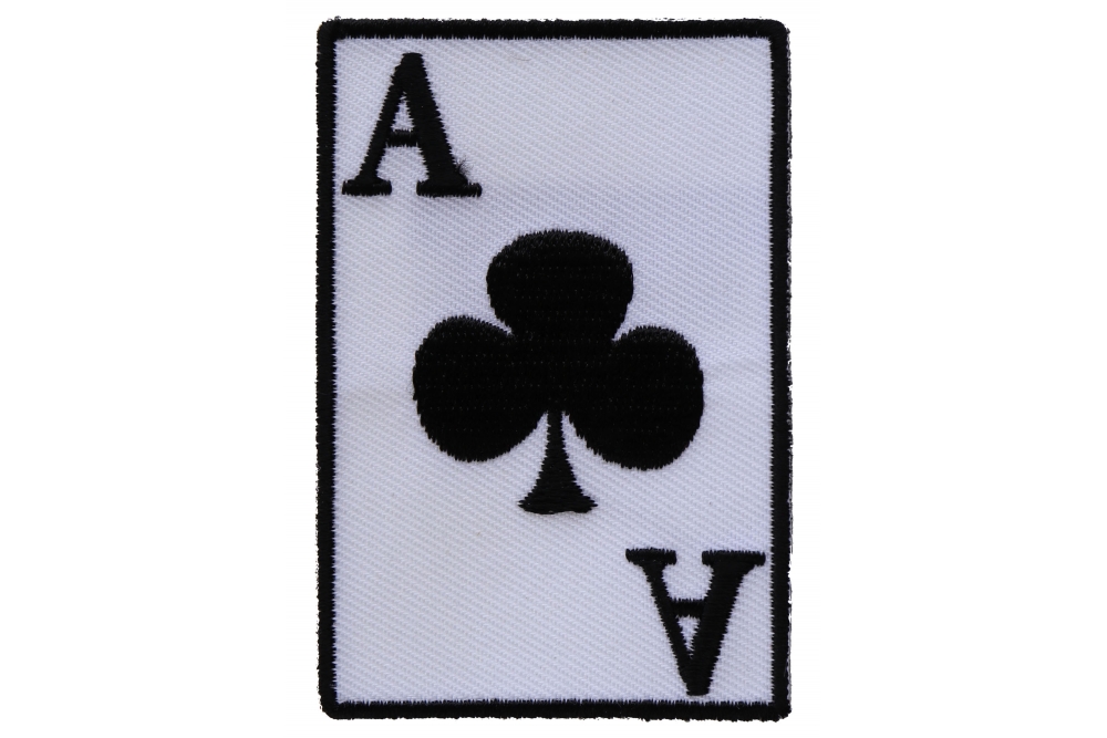 Ace Of Clubs Novelty Iron on Patch Iron on Novelty Patches by Ivamis