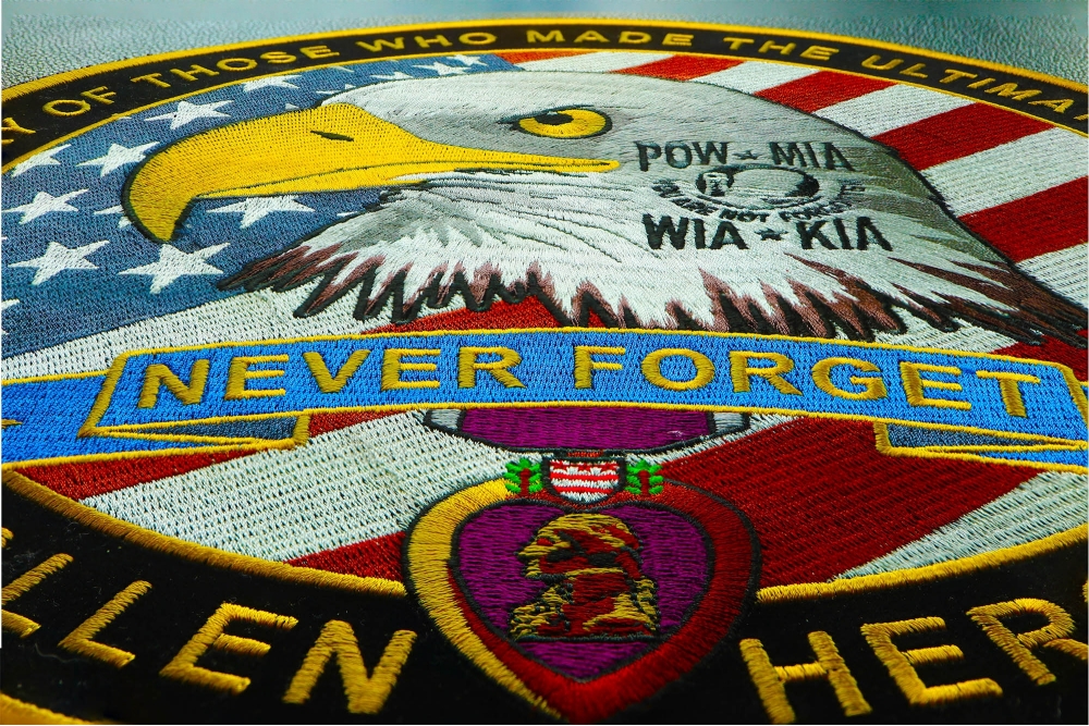 Large Fallen Heroes POW MIA WIA KIA Patch for Back of Leather Vests by ...