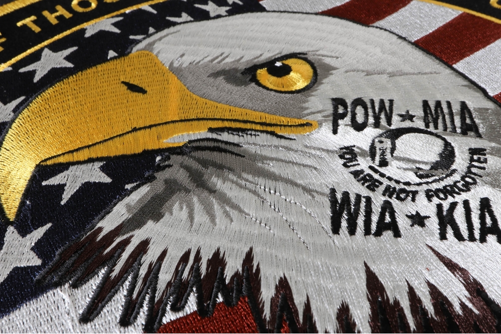 Large Fallen Heroes POW MIA WIA KIA Patch for Back of Leather Vests by ...