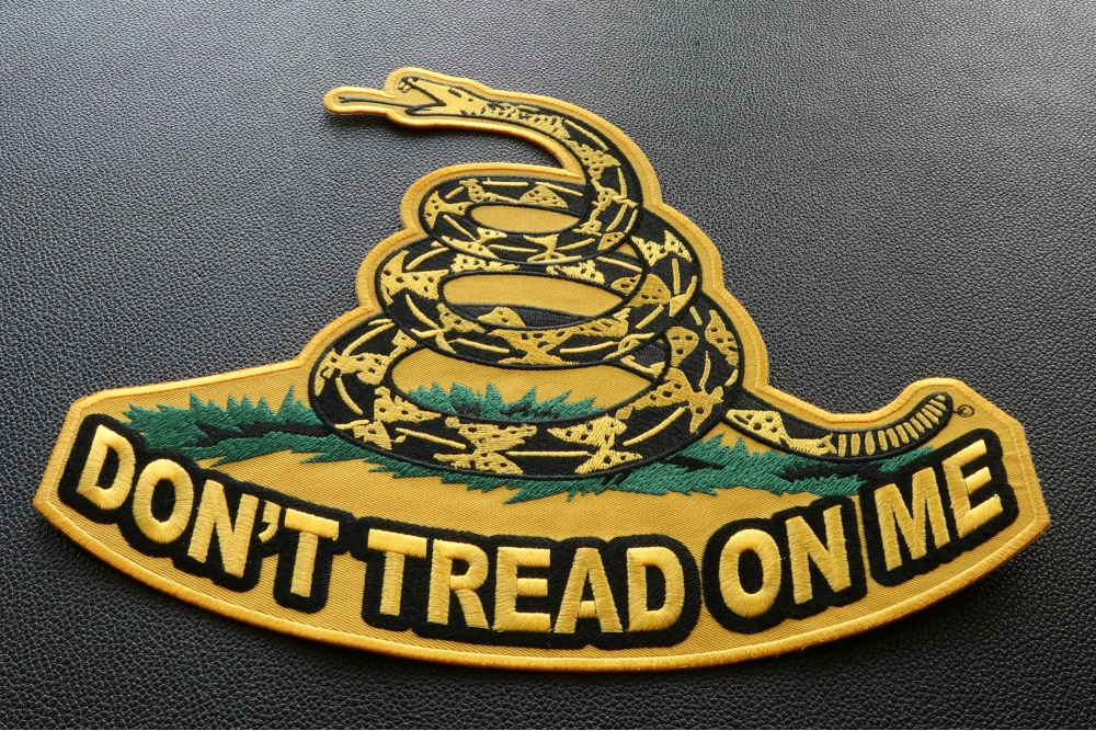 Don't Tread On Me Large Biker Back Patch | US Military Veteran Patches ...