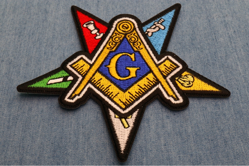 Eastern Star with Free Mason Symbol Patch by Ivamis Patches