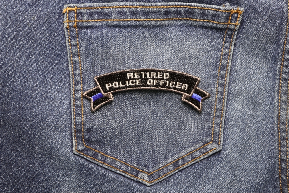Retired Police Officer Rocker Patch by Ivamis Patches