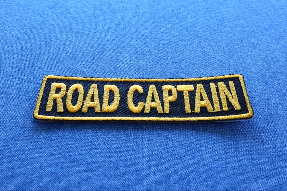Road Captain Patch Black Yellow MC Rank Patches by Ivamis Patches