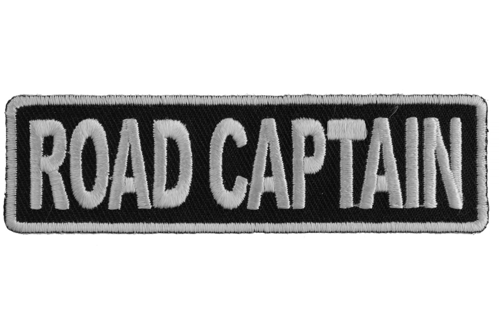 Road Captain Patch Black White MC Rank Patches Embroidered Patches