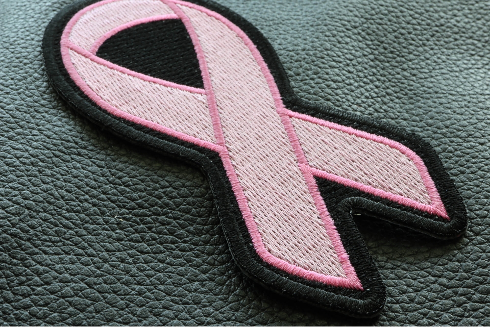 Medium Sized Pink Ribbon Embroidered Iron On Patch | Embroidered ...
