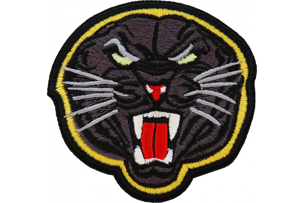Black Jaguar Iron on Patch by Ivamis Patches