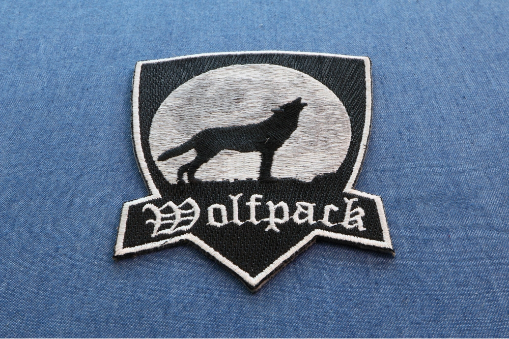 Wolfpack Patch With Howling Wolf | Embroidered Patches by Ivamis Patches