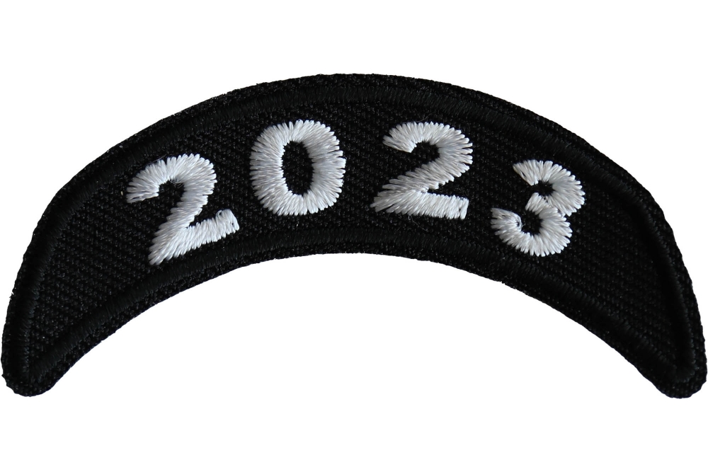 2023 Year Patch Upper Rocker White by Ivamis Patches