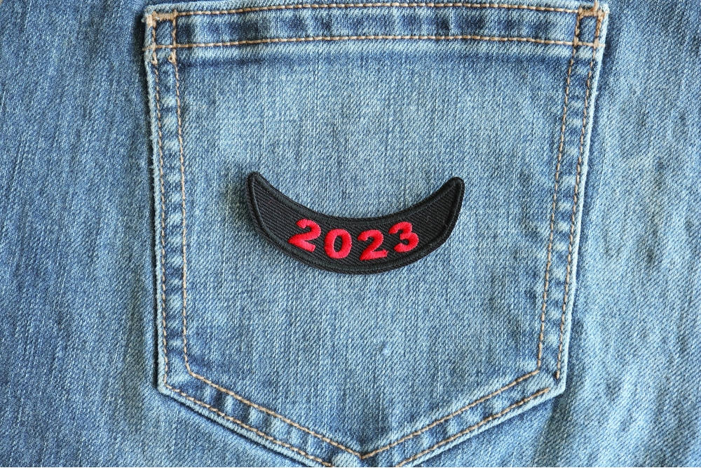 2023 Year Patch Lower Rocker Red by Ivamis Patches