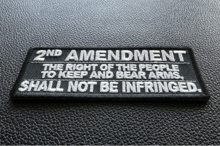 2nd Amendment, The Right of The People To Keep and Bear Arms, Shall Not Be Infringed Patch diagonal view