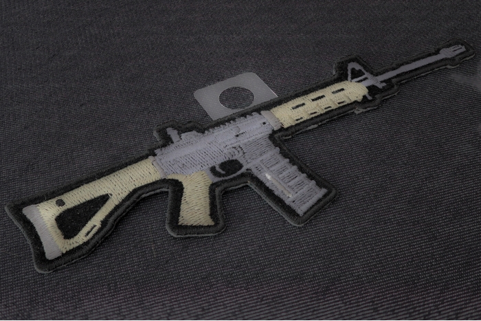 AR 15 Assault Rifle Patch diagonal view