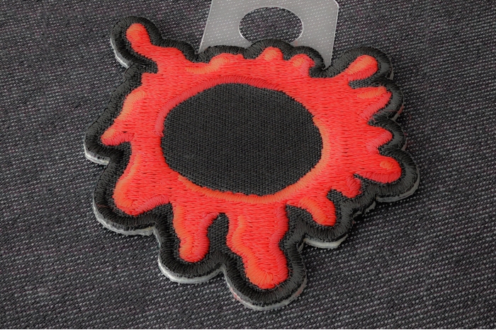 Bullet Hole Patch Blood Red diagonal view