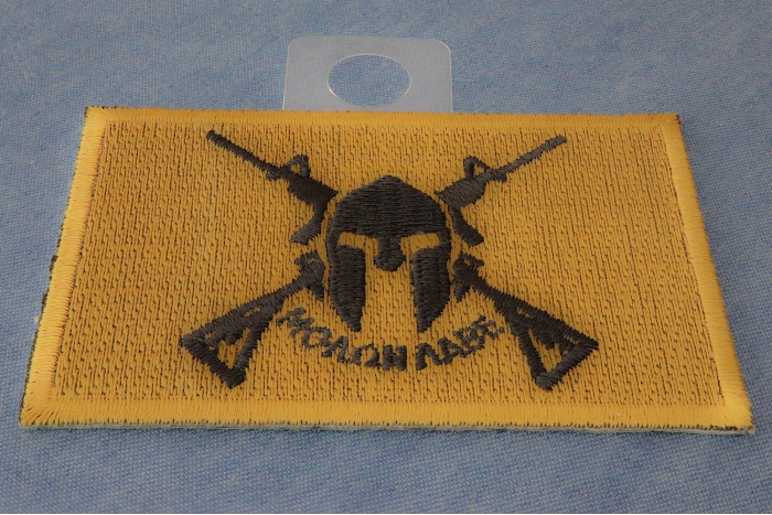 Come and Take It Molon Labe Crossed Rifles Patch diagonal view