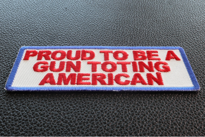 Proud To Be A Gun Toting American Patch diagonal view