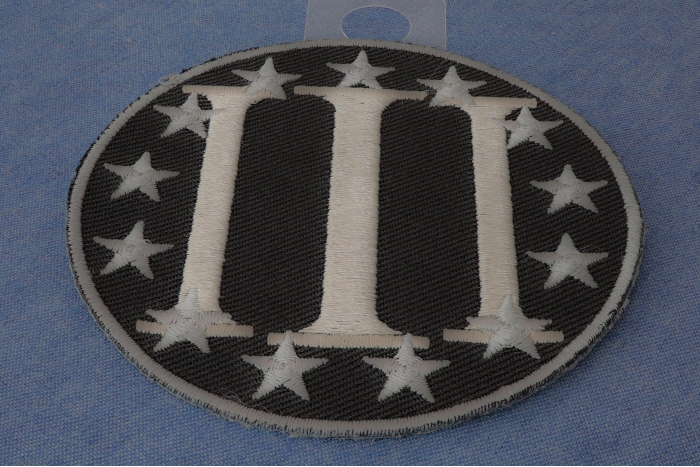 Three Percenter Patch diagonal view