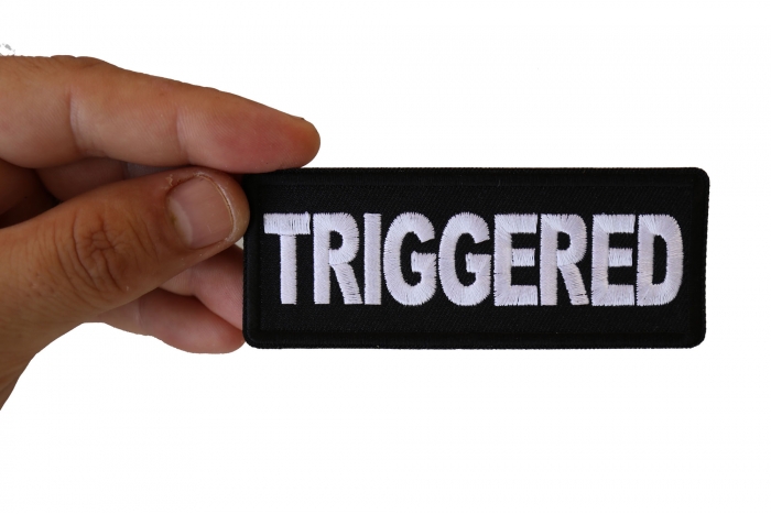 Triggered Patch shown on hand for size comparison