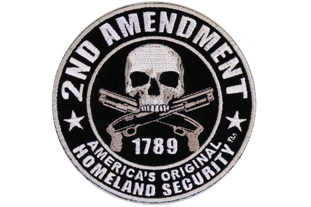 2nd Amendment 1789 America's Original Homeland Security Skull and Guns Patch