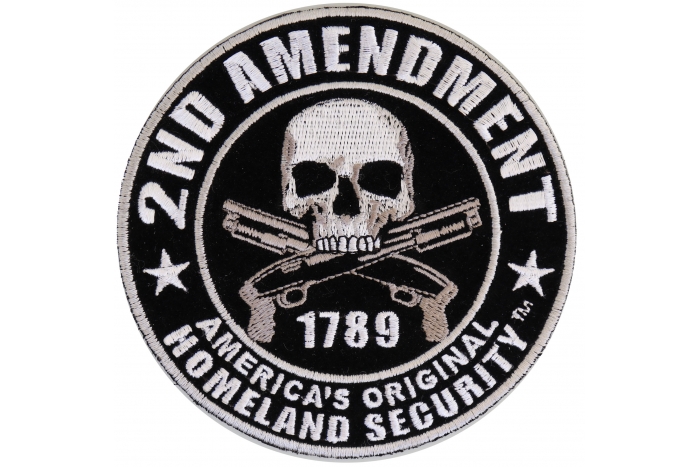 2nd Amendment 1789 America's Original Homeland Security Skull and Guns Patch 2nd Amendment 1789 America's Original Homeland Security Skull and Guns Patch