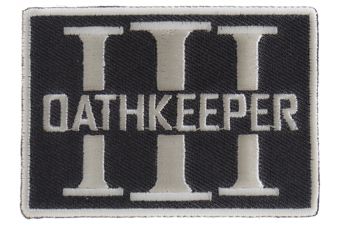 Oathkeeper Three  Percenter Gray Patch