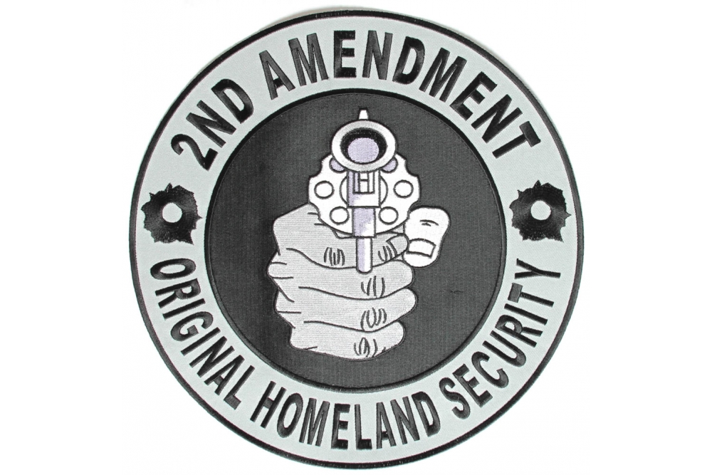 2nd Amendment Pointing Gun Large Patch
