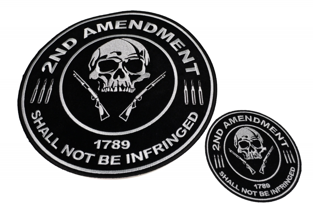 2nd Amendment Support Patches 2 Piece Small and Large Round Patch