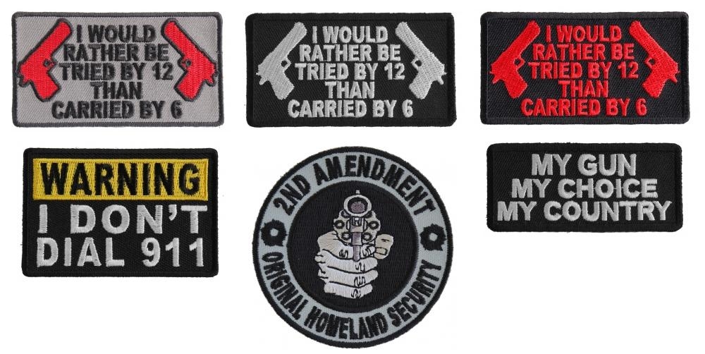 2nd Amendment Support Patches Set Of Six 3 Inch Patches