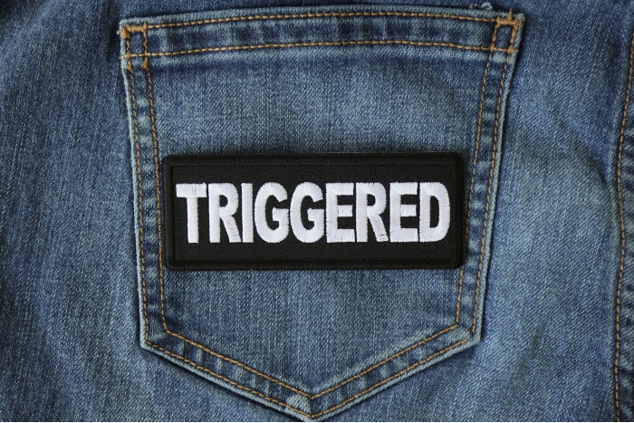 Triggered Patch shown on jeans