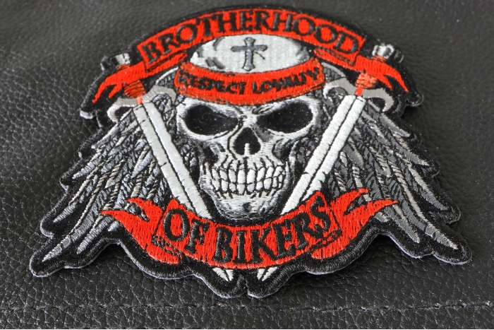 Brotherhood Rocker Patch Brotherhood of Bikers Patch for Sewing on to Jackets by Ivamis Patches