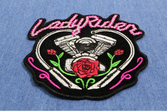 Lady Rider Motorcycle Patch for Sewing or Ironing on to Clothes by ...