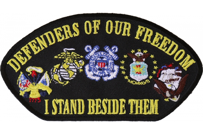 Cap Defenders Of Our Freedom I Stand Beside Them Patch | US Military ...