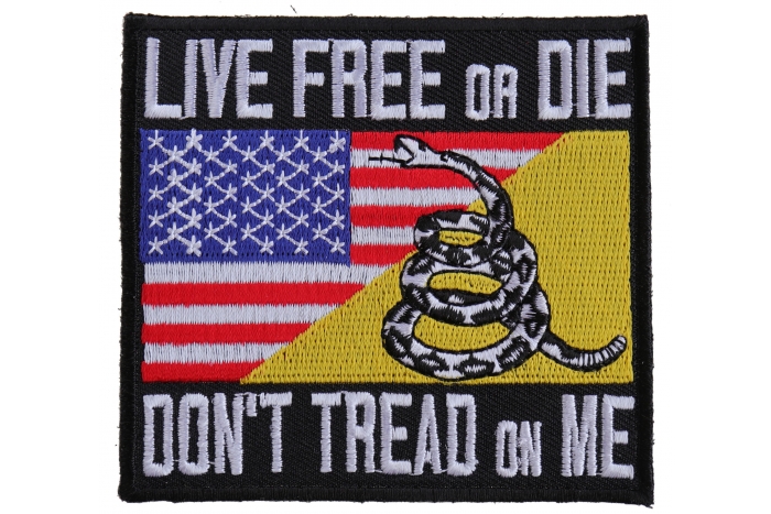Feather Snake USA Flag Patch (4.0 X 2.0 - Iron on Sew