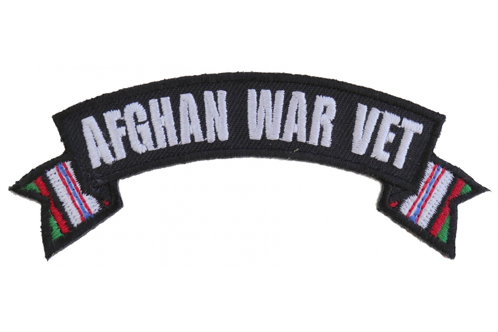 Biker Military Vet 009-I Vietnam Veteran Ribbon Embroidered Iron On Patch