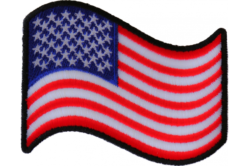 Waving US Flag Patch American Flag Patches TheCheapPlace